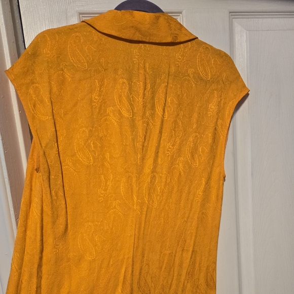 NWT Zara Orange Paisley Jumpsuit with Metal Clasps Size S - Picture 11 of 16